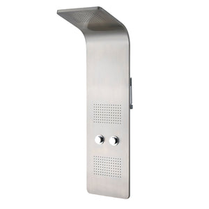 DAX Stainless Steel Shower Panel Pressure with Balance Valve and Body Jets Hand Shower, Brushed Stainless Steel DAX-211-BN