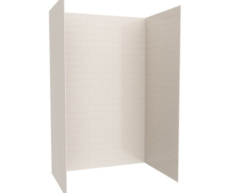 Swanstone MTMK96-4262 42 x 62 x 96 Swanstone Metro Subway Tile Glue up Shower Wall Kit in Bisque MTMK964262.018