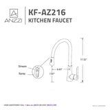 ANZZI KF-AZ216BN Tulip Single-Handle Pull-Out Sprayer Kitchen Faucet in Brushed Nickel