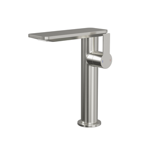 DAX Brass Single Handle Bathroom Waterfall Vessel Basin Faucet, Brushed Nickel DAX-8205A-BN