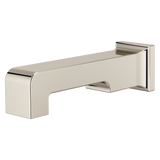 Modern Square Non-Diverting Tub Spout in Polished Nickel