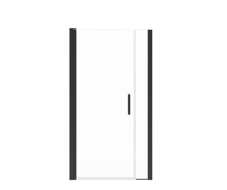 MAAX 138268-900-340-101 Manhattan 39-41 x 68 in. 6 mm Pivot Shower Door for Alcove Installation with Clear glass & Square Handle in Matte Black