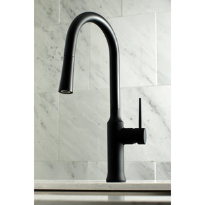 Gourmetier LS2720NYL New York Single-Handle Pull-Down Kitchen Faucet, Matte Black