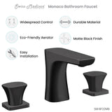 Monaco 8 in. Widespread, 2-Handle, Bathroom Faucet in Matte Black