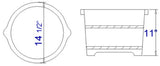 ALFI brand AB6604 Round Wooden Cedar Foot Soaking Tub