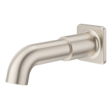Square Non-Divertering Tub Spout in Brushed Nickel