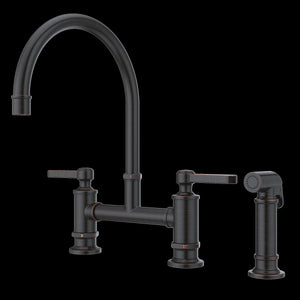 Port Haven 2-Handle Kitchen Faucet with Side Spray in Tuscan Bronze