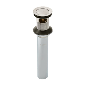 Push and Seal All Metal Drain in Brushed Nickel