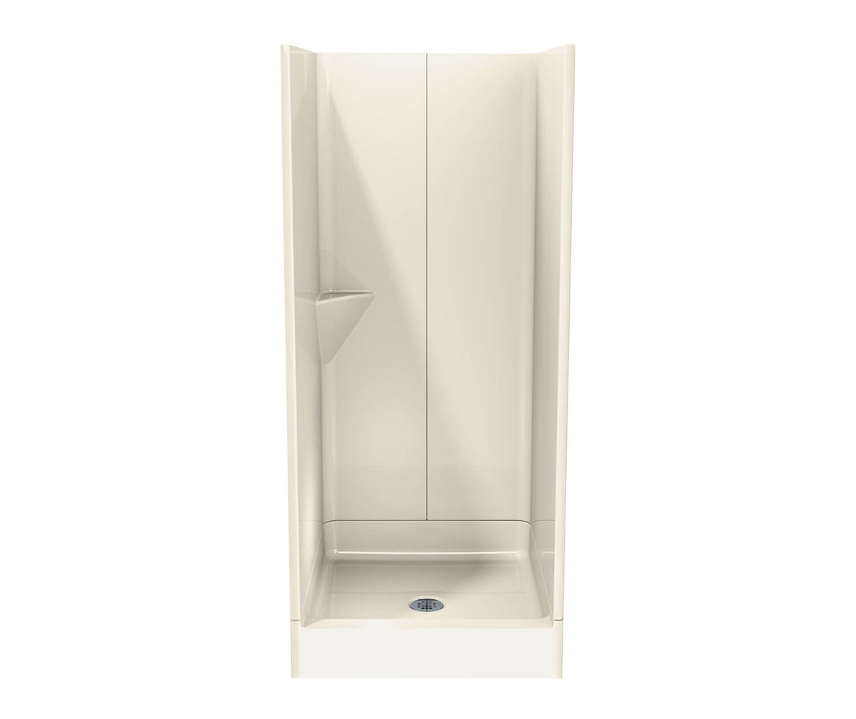 MAAX 103006-000-004-000 32SKD 32 x 34 AcrylX Alcove Center Drain Three-Piece Shower in Bone