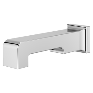 Modern Square Non-Diverting Tub Spout in Polished Chrome