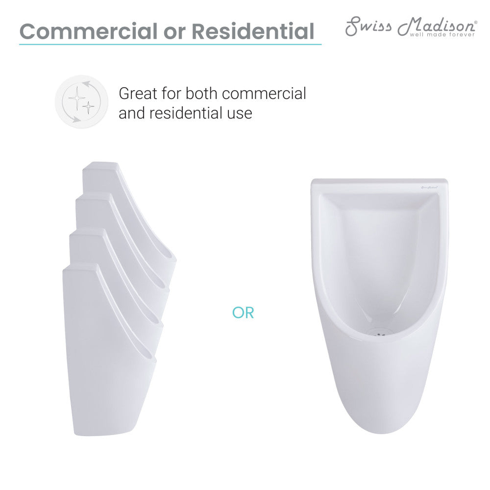 Voltaire Waterless Urinal in White