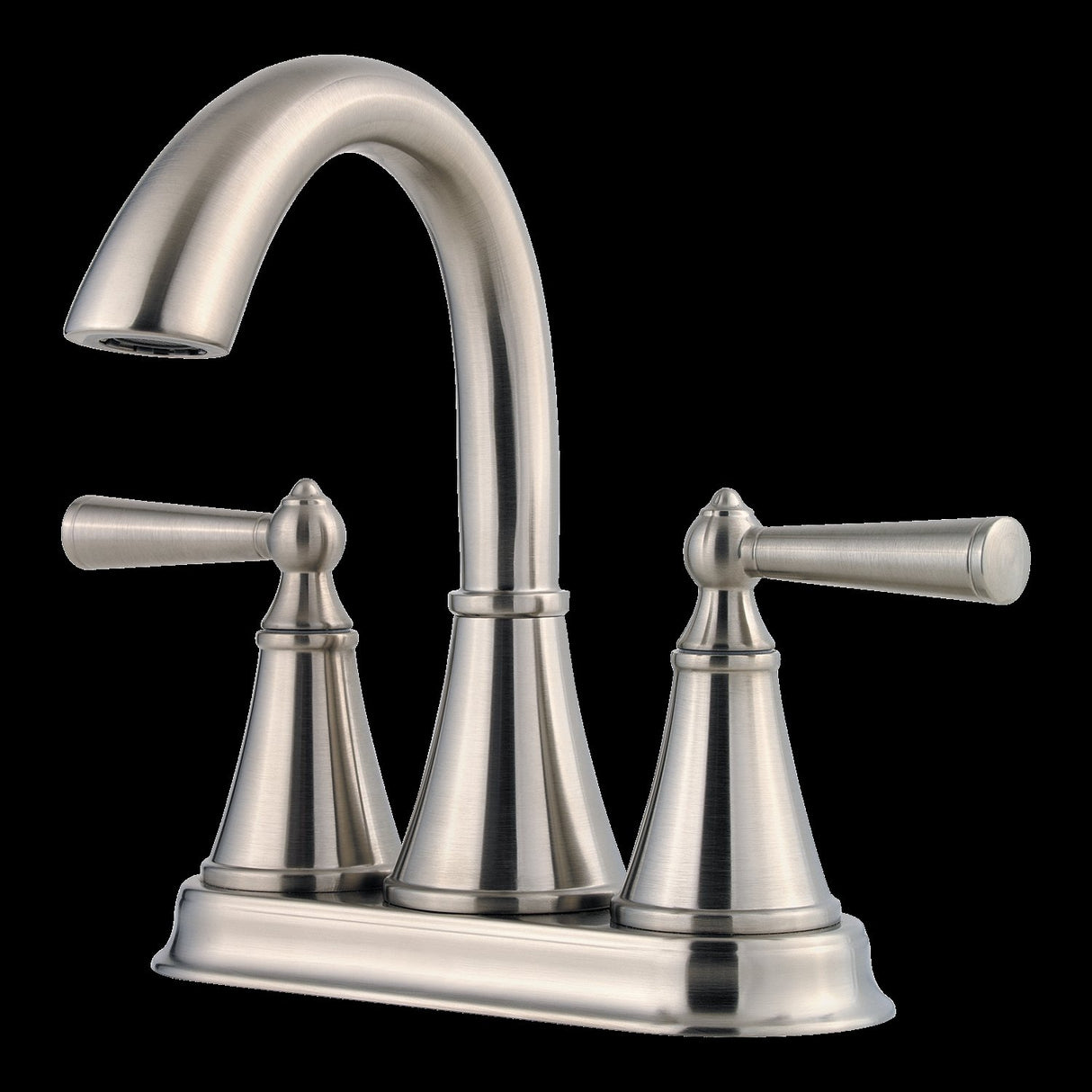 Saxton 2-Handle 4" Centerset Bathroom Faucet in Brushed Nickel