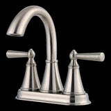 Saxton 2-Handle 4" Centerset Bathroom Faucet in Brushed Nickel