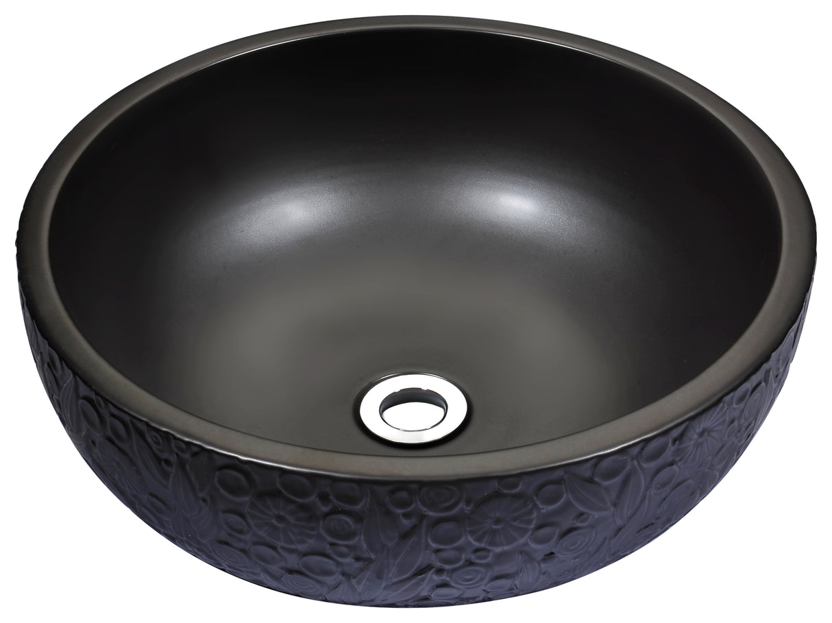 ANZZI LS-AZ8195 Tara Series Ceramic Vessel Sink in Black