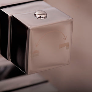 DAX Brass Concealed Square Shower Valve with Pressure Balance and Shutoff, Chrome DAX-6973A-CR