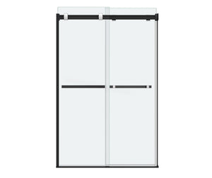 MAAX 136271-900-360-000 Duel 44-47 x 70 ½-74 in. 8 mm Bypass Shower Door for Alcove Installation with Clear glass in Matte Black & Chrome