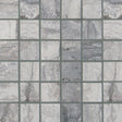 Bernini Carbone 12"x12" Matte Porcelain Mesh-Mounted Mosaic Tile product shot profile view