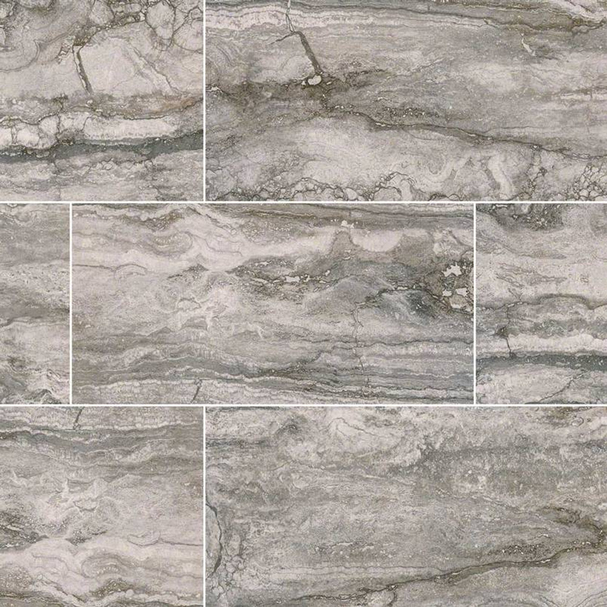 Bernini Carbone Glazed Porcelain Floor and Wall Tiles - MSI Collection BERNINI CARBONE MATTE 12X24 (Case)