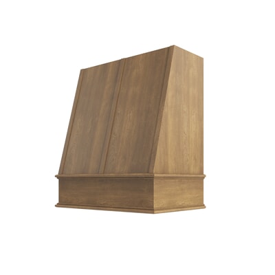 Brooklyn Fawn Angled Hood with Strapping Flat Trim - 30" W x 48" H