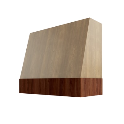 Brooklyn Fawn Angled Hood with Walnut Band - 36" W x 48" H