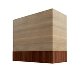 Brooklyn Fawn Box Hood with Shiplap Walnut Band - 42" W x 48" H