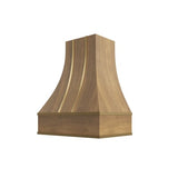 Brooklyn Fawn Curved Hood with Brass Strapping - 30" W x 30" H