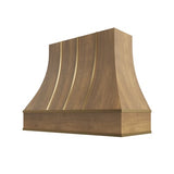 Brooklyn Fawn Curved Hood with Brass Strapping - 48" W x 30" H