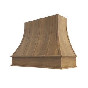 Brooklyn Fawn Curved Hood with Strapping Flat Trim - 48" W x 30" H