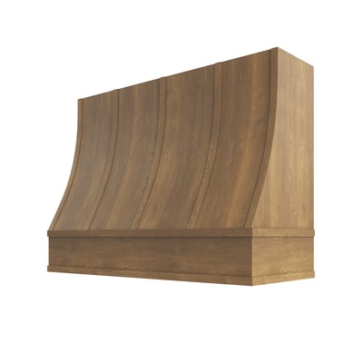 Brooklyn Fawn Sloped Hood with Strapping Flat Trim - 48" W x 30" H