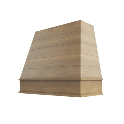 Brooklyn Fawn Tapered with Shiplap Hood Block Trim - 42" W x 30" H