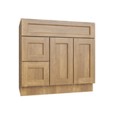 Brooklyn Fawn Vanity Sink Base Left Drawer Stacking Cabinet - 36" W