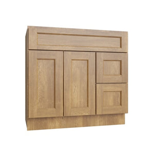 Brooklyn Fawn Vanity Sink Base Right Drawer Stacking Cabinet - 36" W