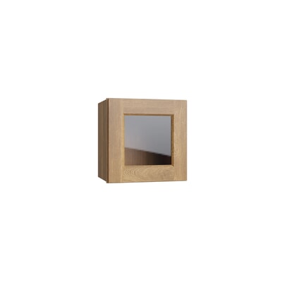Brooklyn Fawn 15" Wall Stacking Cabinets with Glass