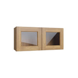 Brooklyn Fawn 15" Wall Stacking Cabinets with Glass