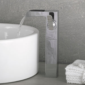 DAX Brass Single Handle Waterfall Vessel Sink Faucet, Chrome DAX-9825B