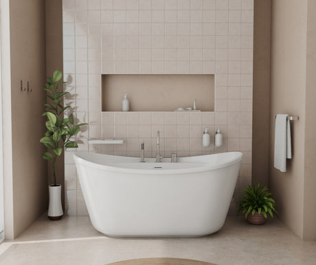 MAAX 10045541-105 Keros Deckmounted Tub Faucet with Handshower in Brushed Nickel