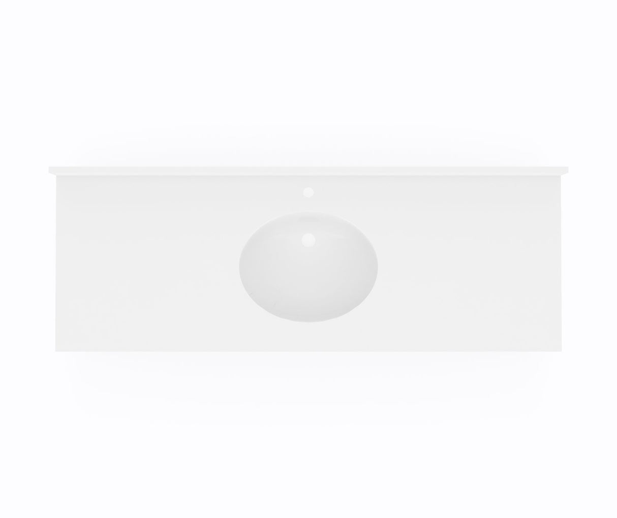 Swanstone VC1B2261 Ellipse 22 x 61 Single Bowl Vanity Top in White VC02261.010