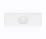 Swanstone VC1B2261 Ellipse 22 x 61 Single Bowl Vanity Top in White VC02261.010