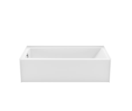 MAAX 106882-000-002-100 Jaxi 6030 AcrylX Alcove Left-Hand Drain Bathtub in White