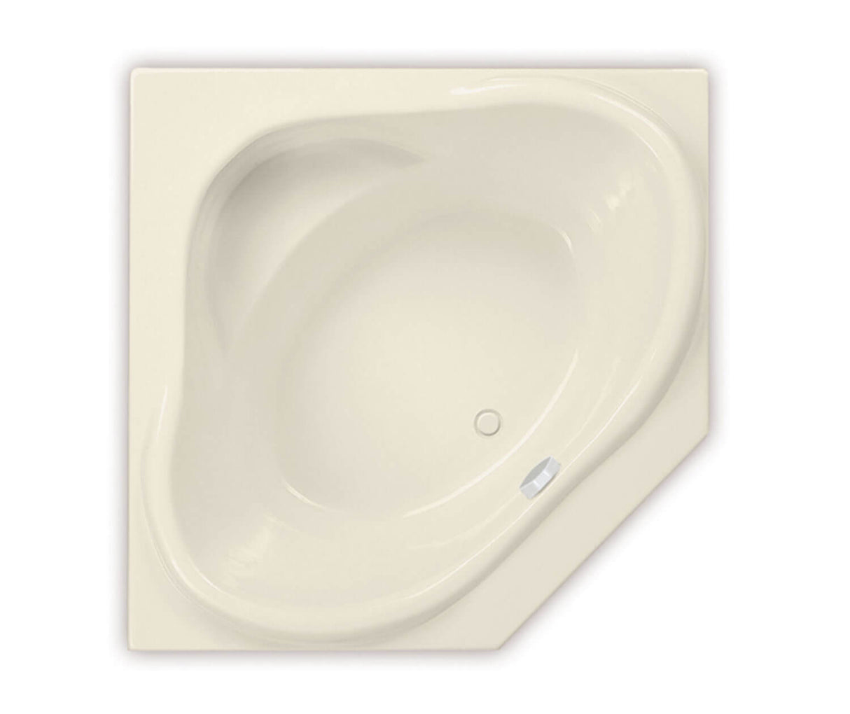 MAAX 101212-091-004-000 Nancy 54 x 54 Acrylic Drop-in Center Drain 10 Microjets Bathtub in Bone