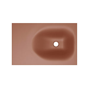 Lisse 24" Rectangle Concrete Wall-Mount Bathroom Sink in Terracotta with Matte Black Frame