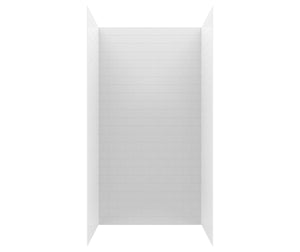 Swanstone MTMK-8462-1 62 x 84 Swanstone Metro Subway Tile Glue up Bathtub and Shower Single Wall Panel in White MTMK8462.010