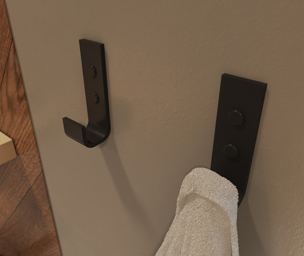 Swanstone Odile Suite Hook in Matte Black - Pack of 2 HK10045083.340