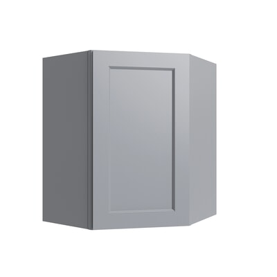 Brooklyn Gray Corner Wall Cabinet - 27" W x 42" H