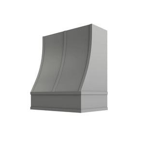 Brooklyn Gray Sloped Hood with Strapping Flat Trim - 30