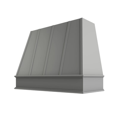 Brooklyn Gray Tapered Hood with Strapping Flat Trim - 48" W x 48" H