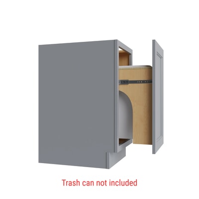 Brooklyn Gray Trash Can Base w/ Full Ht Door - 18" W