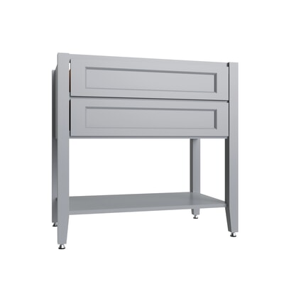 Brooklyn Gray Open Shelf Vanity SB - 36" W