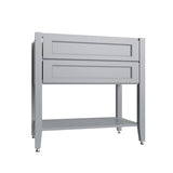 Brooklyn Gray Open Shelf Vanity SB - 36" W