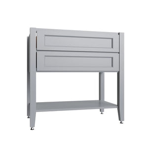 Brooklyn Gray Open Shelf Vanity SB - 36" W